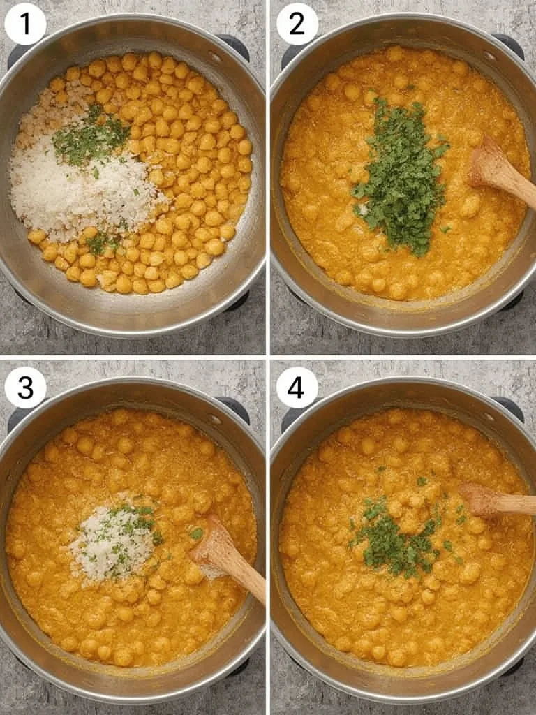 20-Minute Chickpea Coconut Curry Steps