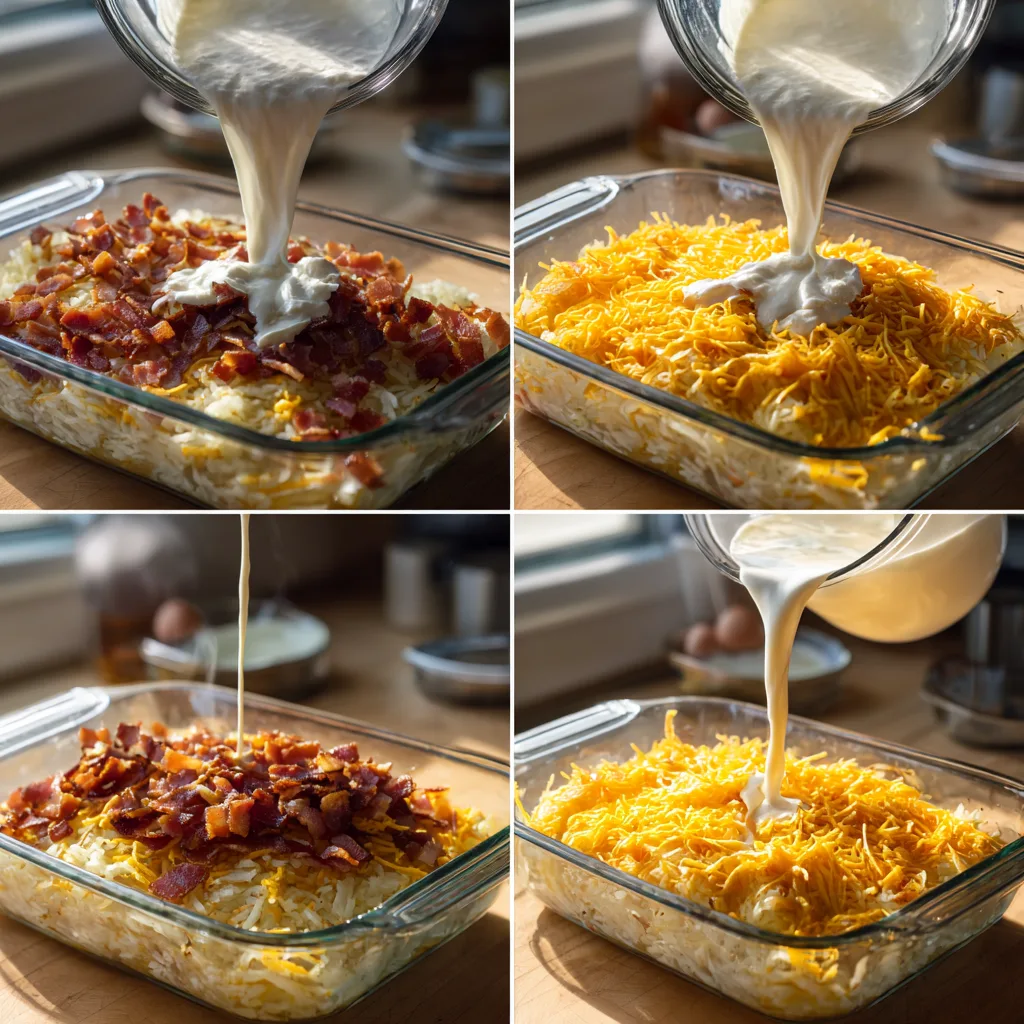 Overnight Hashbrown Breakfast Bake That Saves Your Morning (and Your Sanity) 3 Step-by-step Overnight Hashbrown Breakfast Bake preparation