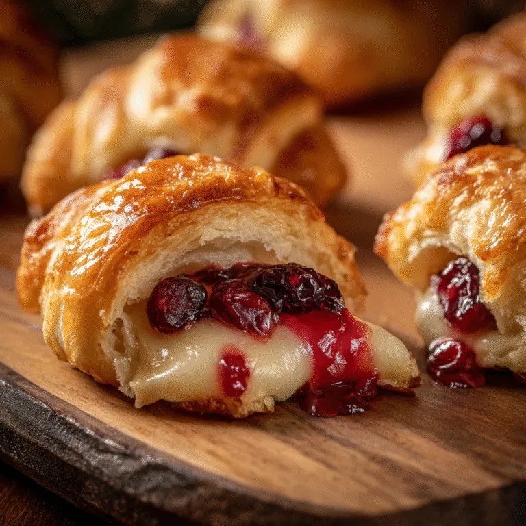 Mini Brie and Cranberry Crescent Rolls