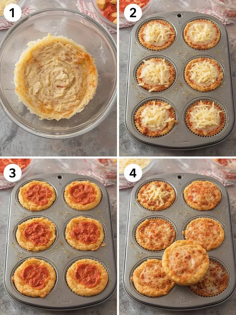 Back-to-School Meal Plan: Kid-Friendly Pizza Muffins 3 Back to School Meal Plan Kid Friendly Pizza Muffins steps
