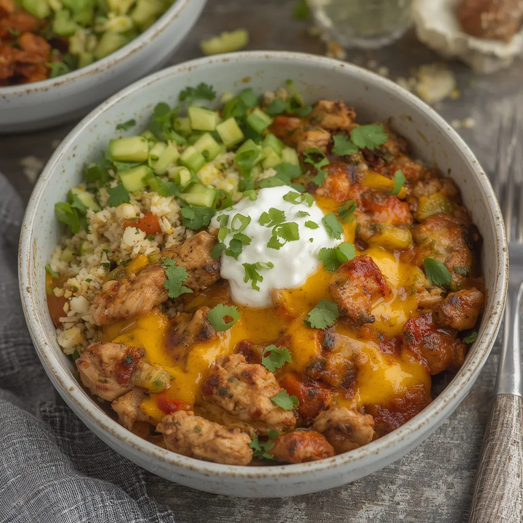 Beginner Meal-Plan Recipe: Easy Chicken Burrito Bowl – Your Weeknight Savior! 4 Finished Easy Chicken Burrito Bowl