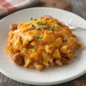 Cheesy Hash Brown Sausage Breakfast Casserole