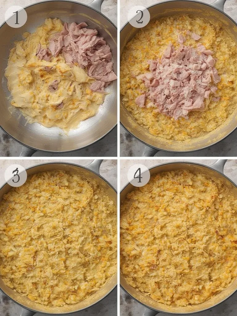 Creamy Hash Brown Ham Casserole steps