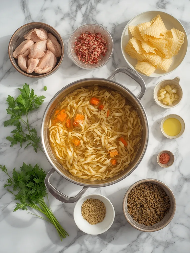 One-Pot Chicken Noodle Soup: Easy Recipe Ideas for Tasty Weeknight Meals 2 Ingredients for One-Pot Chicken Noodle Soup