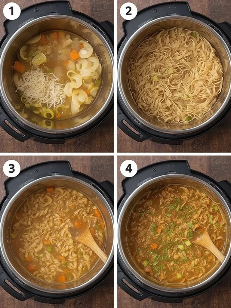 One-Pot Chicken Noodle Soup: Easy Recipe Ideas for Tasty Weeknight Meals 3 Cooking steps for One-Pot Chicken Noodle Soup