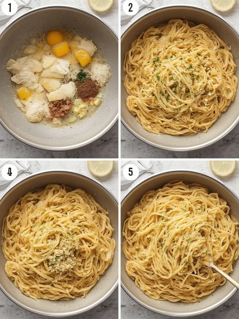 Simple Weekly Meal Plan 20 Minute Lemon Garlic Pasta steps
