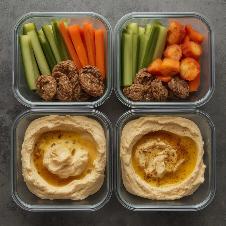Snack-Prep Meal Plan: Veggie Hummus Bento Boxes