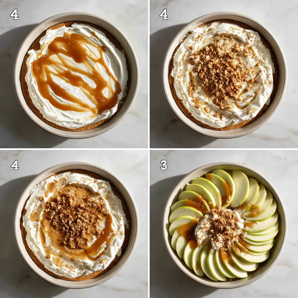 Step-by-step guide to making Cream Cheese Caramel Apple Dip