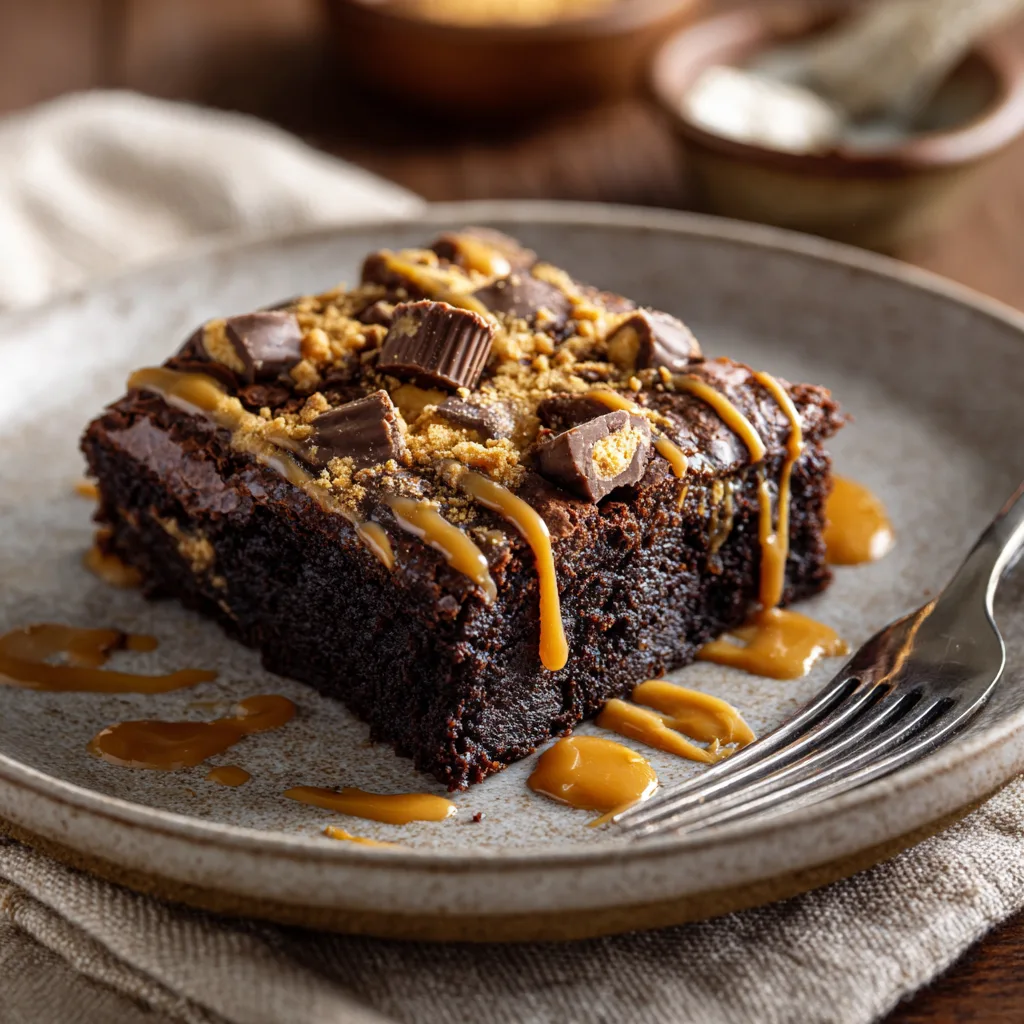 Reeses Brownies Bliss: Homemade Reeses Cups Vibes and Ooey-Gooey Goodness! 5 Reeses Brownies