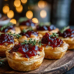 Cranberry Brie Tartlets with Thyme