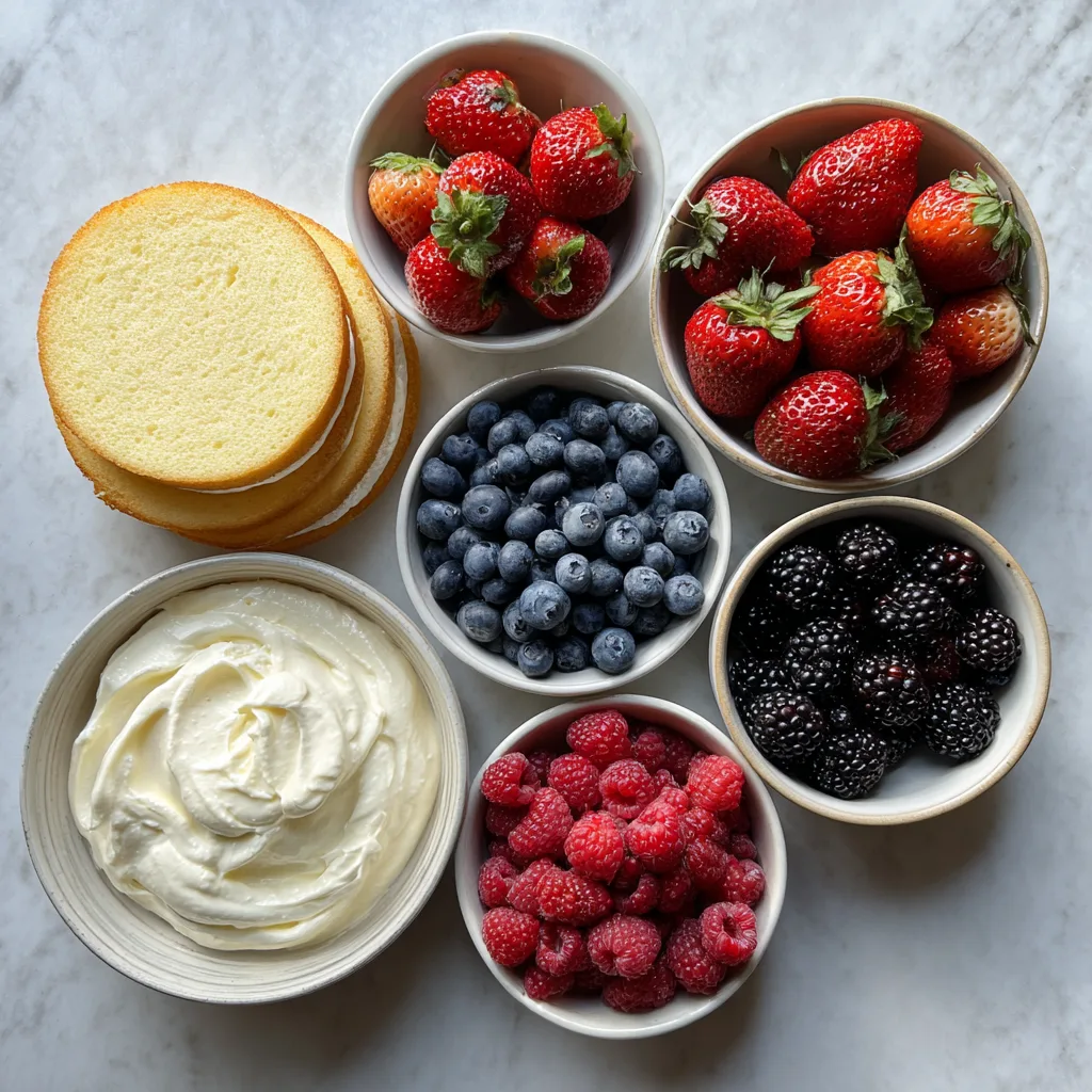 Berry Chantilly Cake: A Dreamy Fresh Fruit Layer Cake You’ll Fall in Love With 2 Ingredients for Berry Chantilly Cake with fresh mixed berries and whipped cream