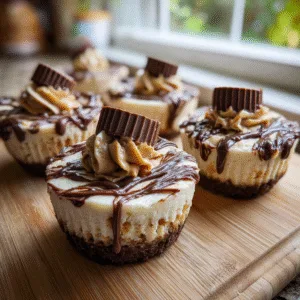 Mini Reeses Cup Cheesecakes
