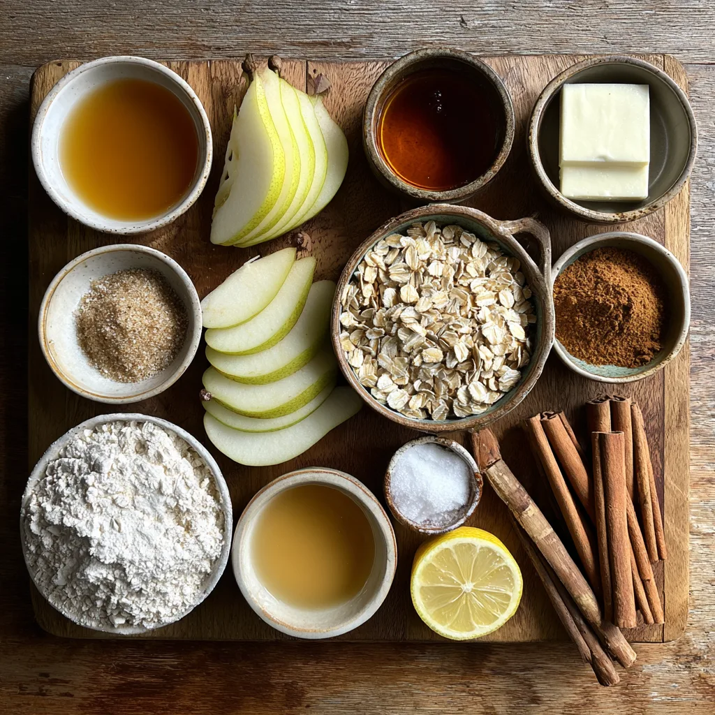 Ingredients for homemade Spiced Pear Crisp (Spiced Pear Crisp)