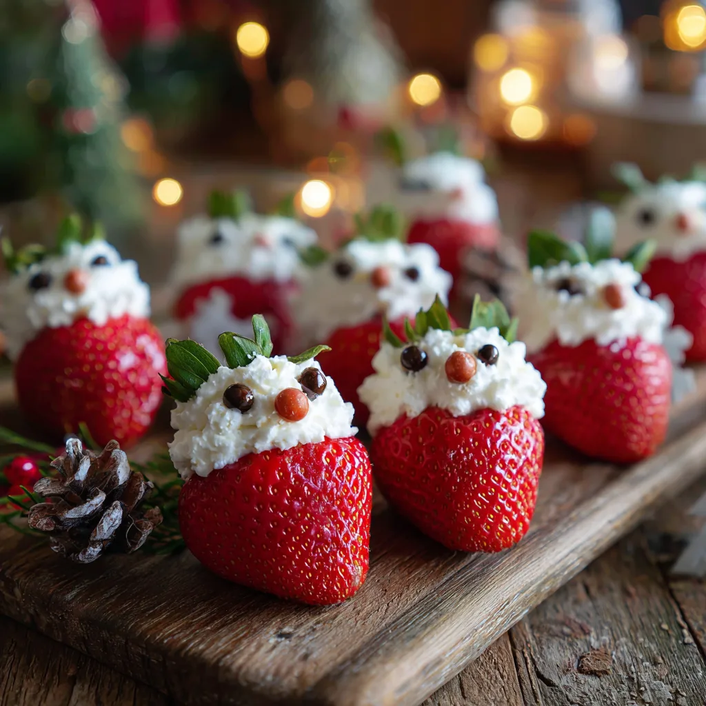 Strawberry Santas: Adorable, No-Bake Christmas Treats Everyone Will Love! 2 Strawberry Santas for Christmas – cute and easy holiday dessert idea.