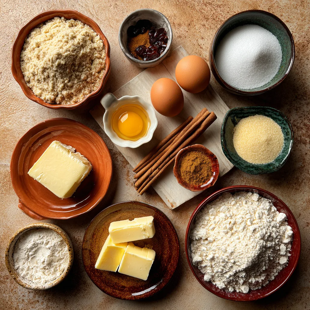 Ingredients for Delicious Baked Churro Bites on rustic kitchen counter