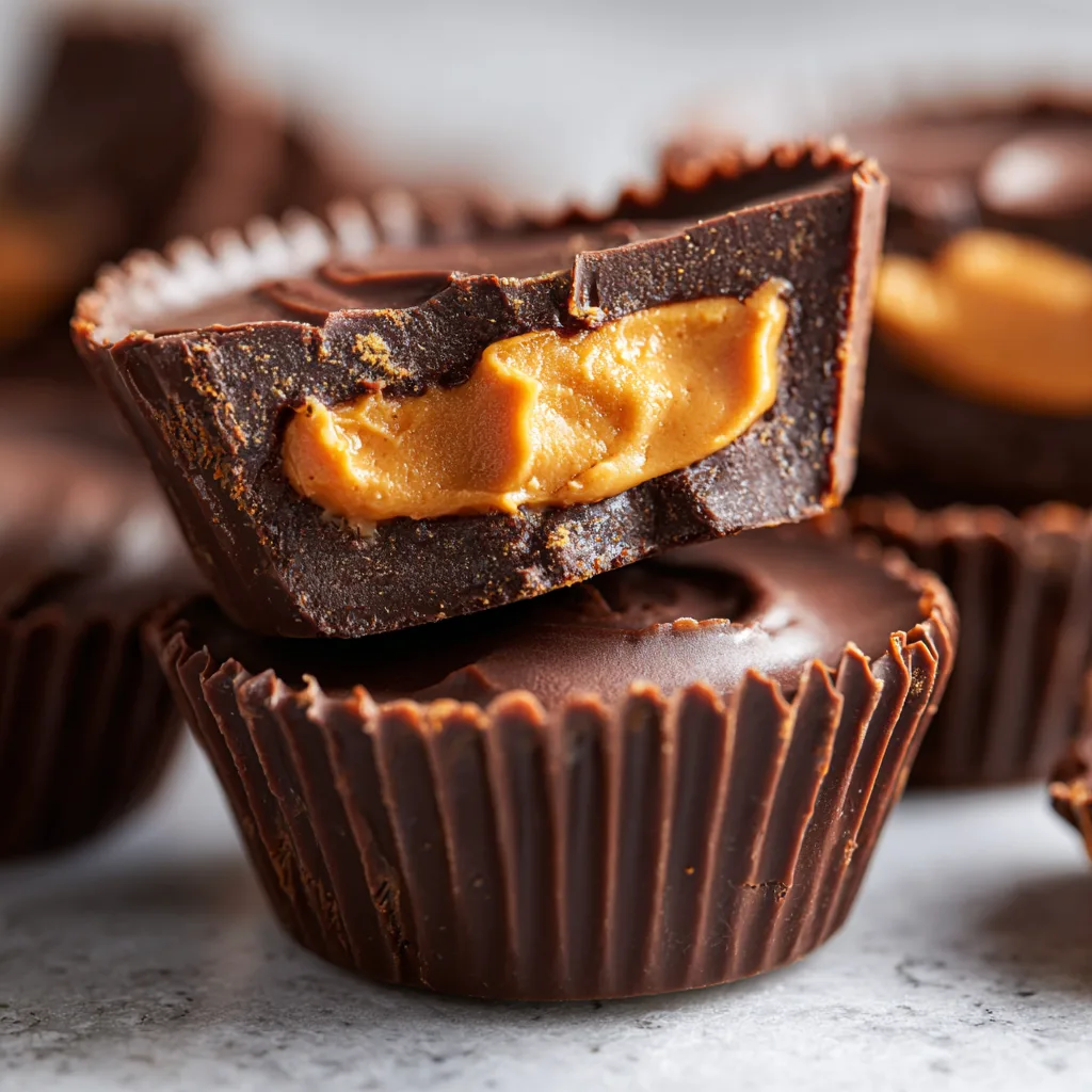 Classic Homemade Reese’s Cups dessert on kitchen counter (Classic Homemade Reese’s Cups)