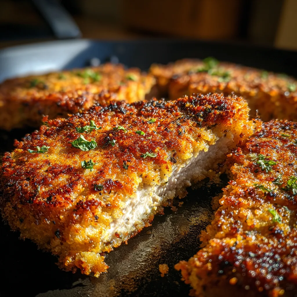 Crispy Parmesan Crusted Pork Chops