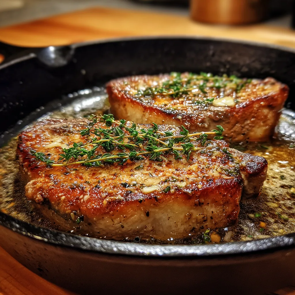 Garlic Butter Skillet Pork Chops
