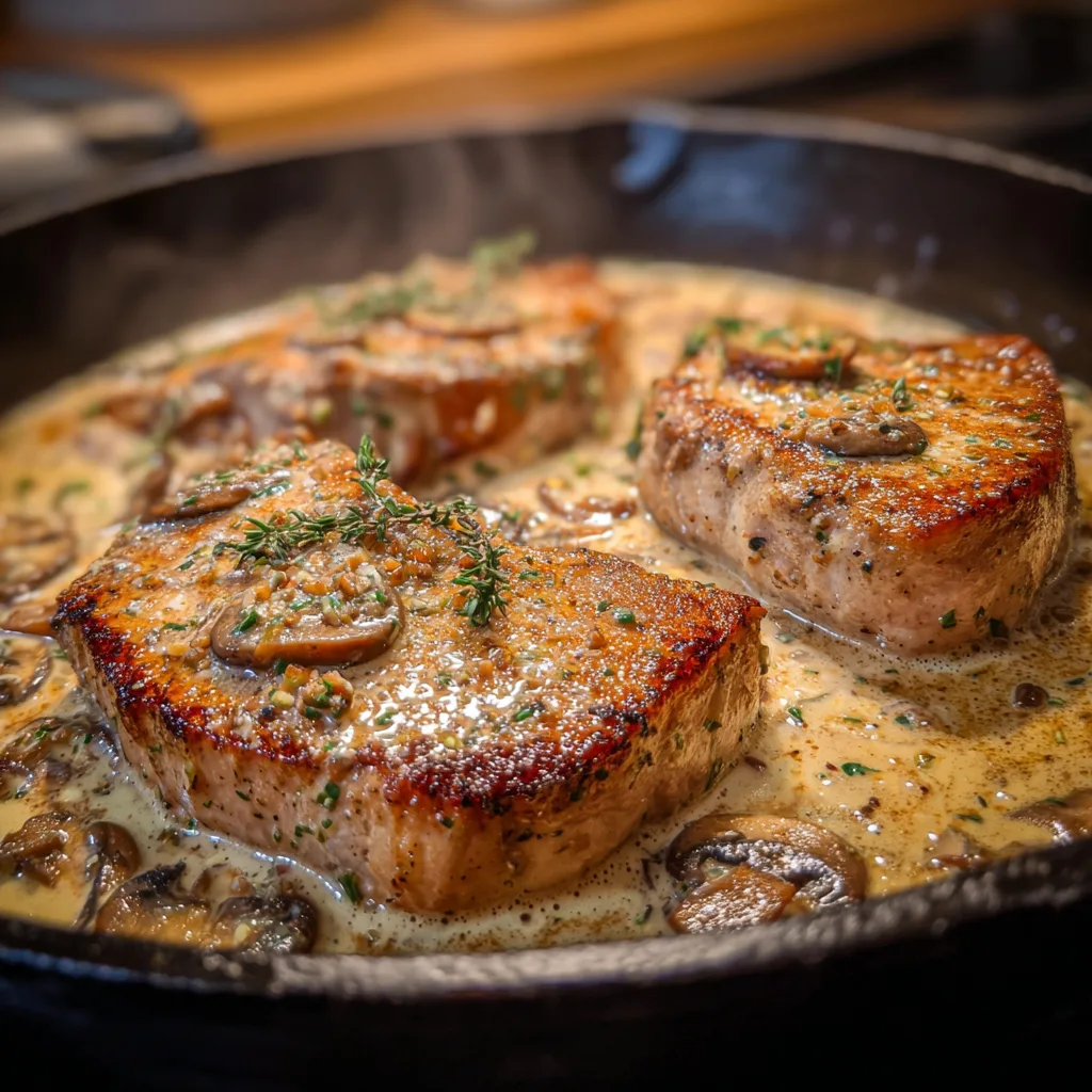 Creamy Mushroom Pork Chops