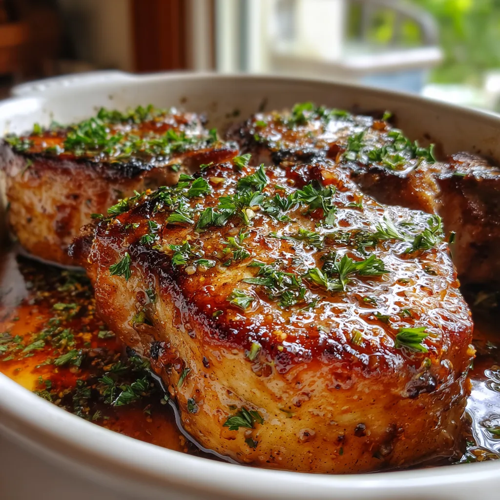 Brown Sugar Baked Pork Chops
