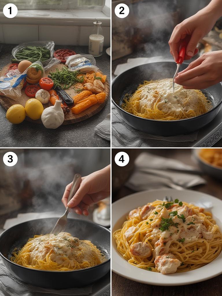 500 Calorie Chicken Alfredo Spaghetti Squash Boats 2