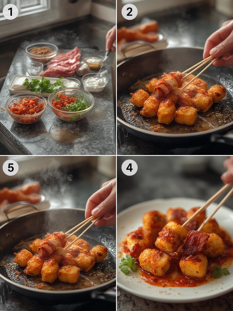 Bacon Wrapped Tater Tot Skewers 2