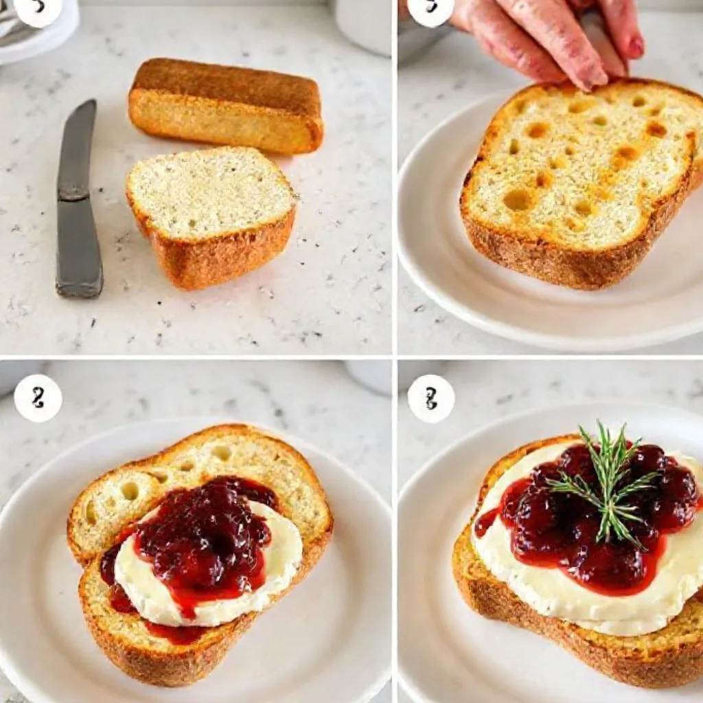 Step by step Brie & Cranberry Crostini recipe