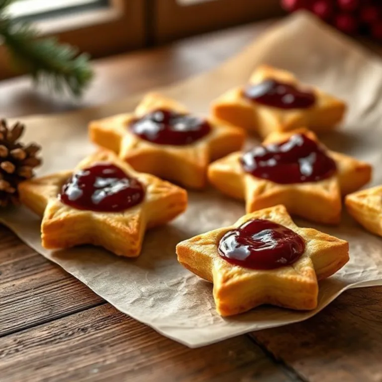 Mini Brie Stars with Cranberry Jam