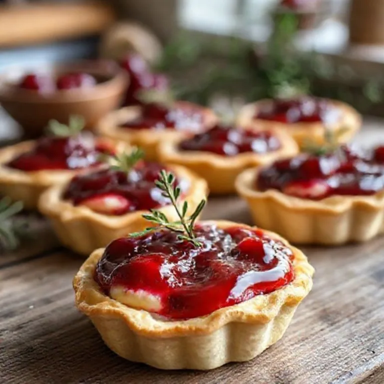 Cranberry Brie Tartlets with Thyme