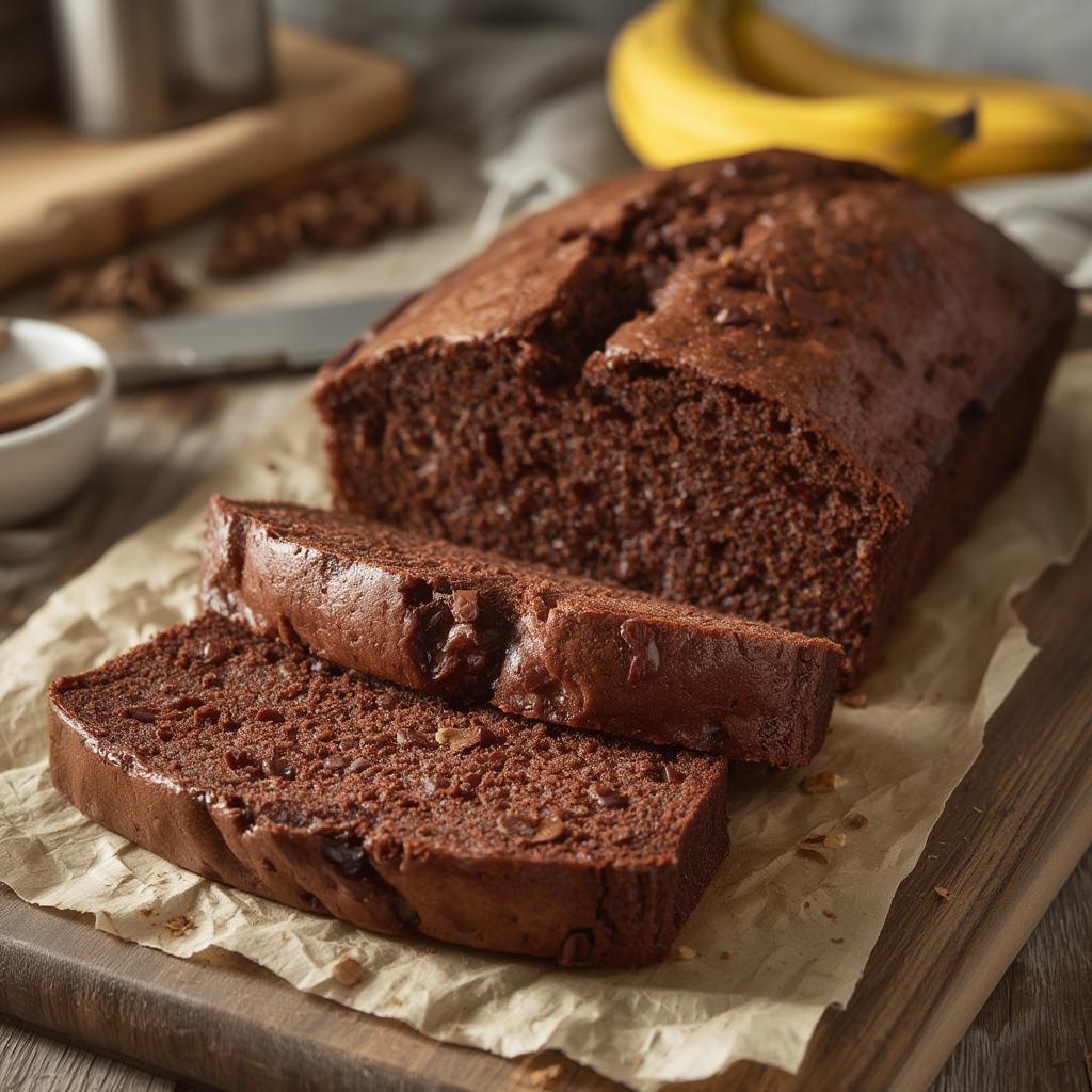 Healthier Chocolate Banana Bread