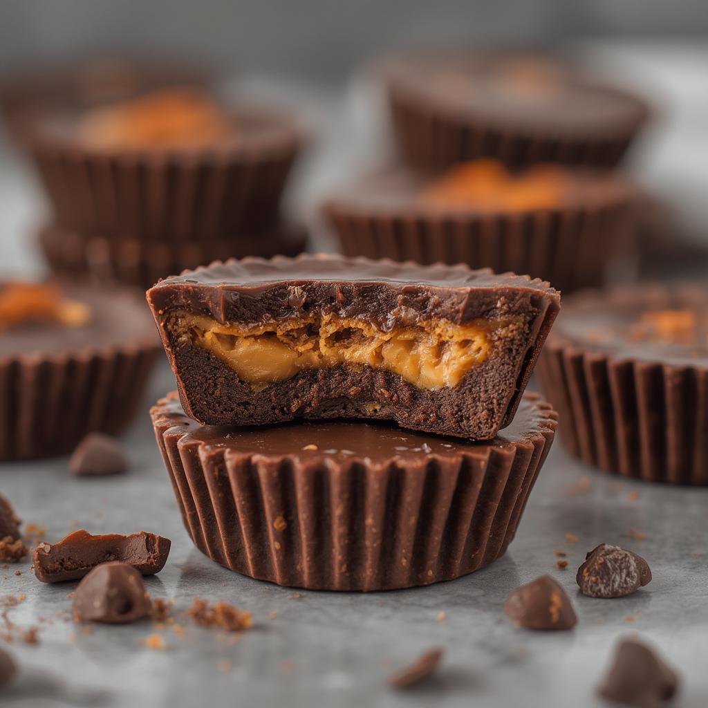 Healthy Reeses Cups with Coconut Oil Chocolate