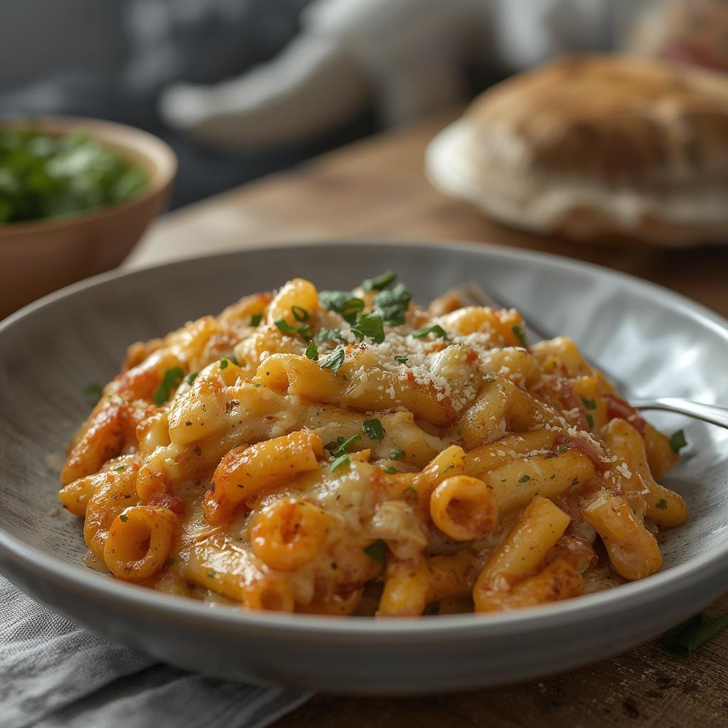 High Protein Cottage Cheese Pasta Bake