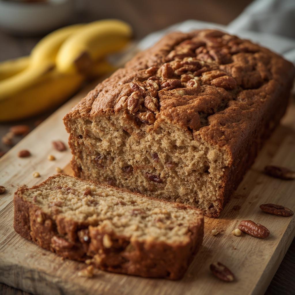 Nutty Banana Bread with Pecans