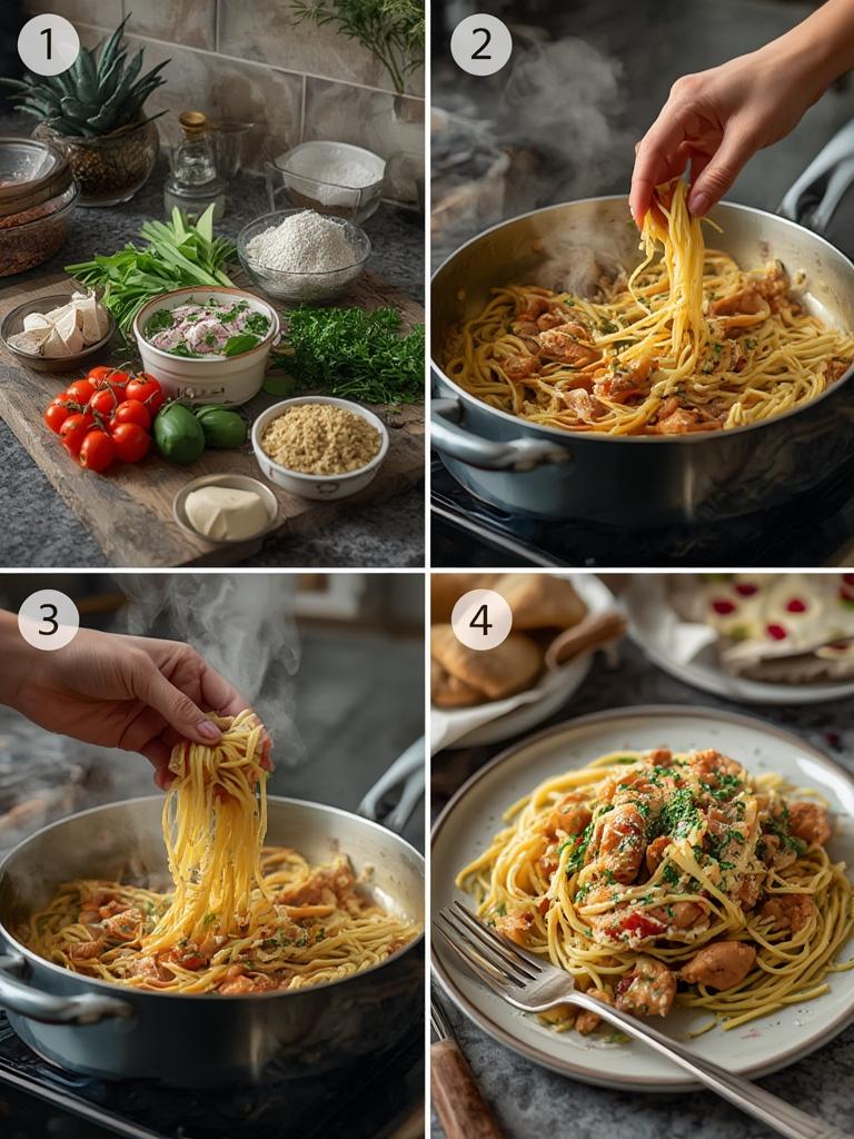 One Pot Creamy Garlic Chicken Zoodles 2