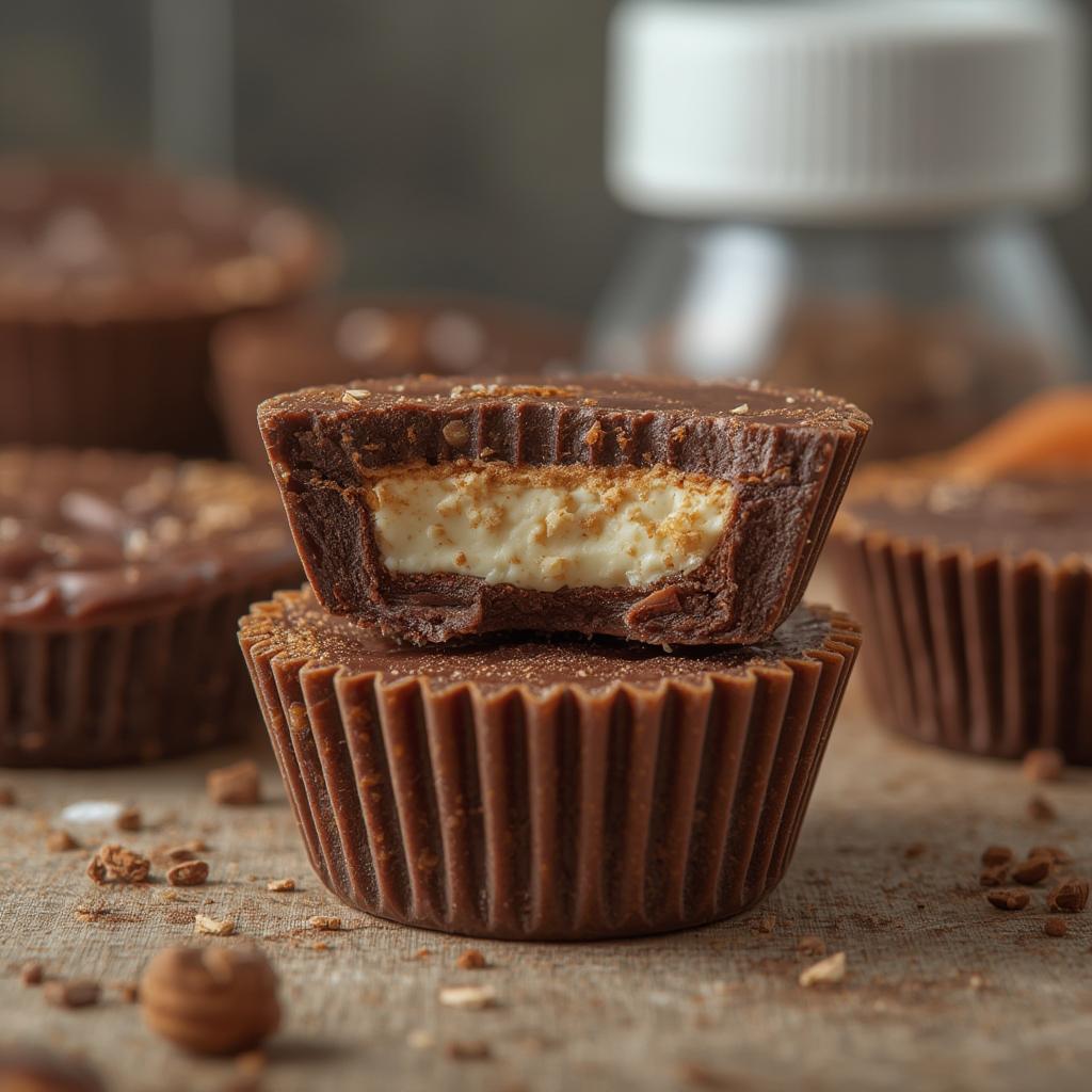 Protein Reeses Cups with Cottage Cheese Filling