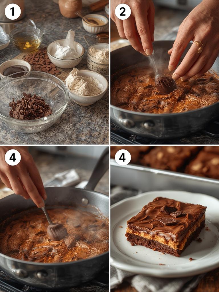 Reeses Brownies with Peanut Butter Cup Topping 2