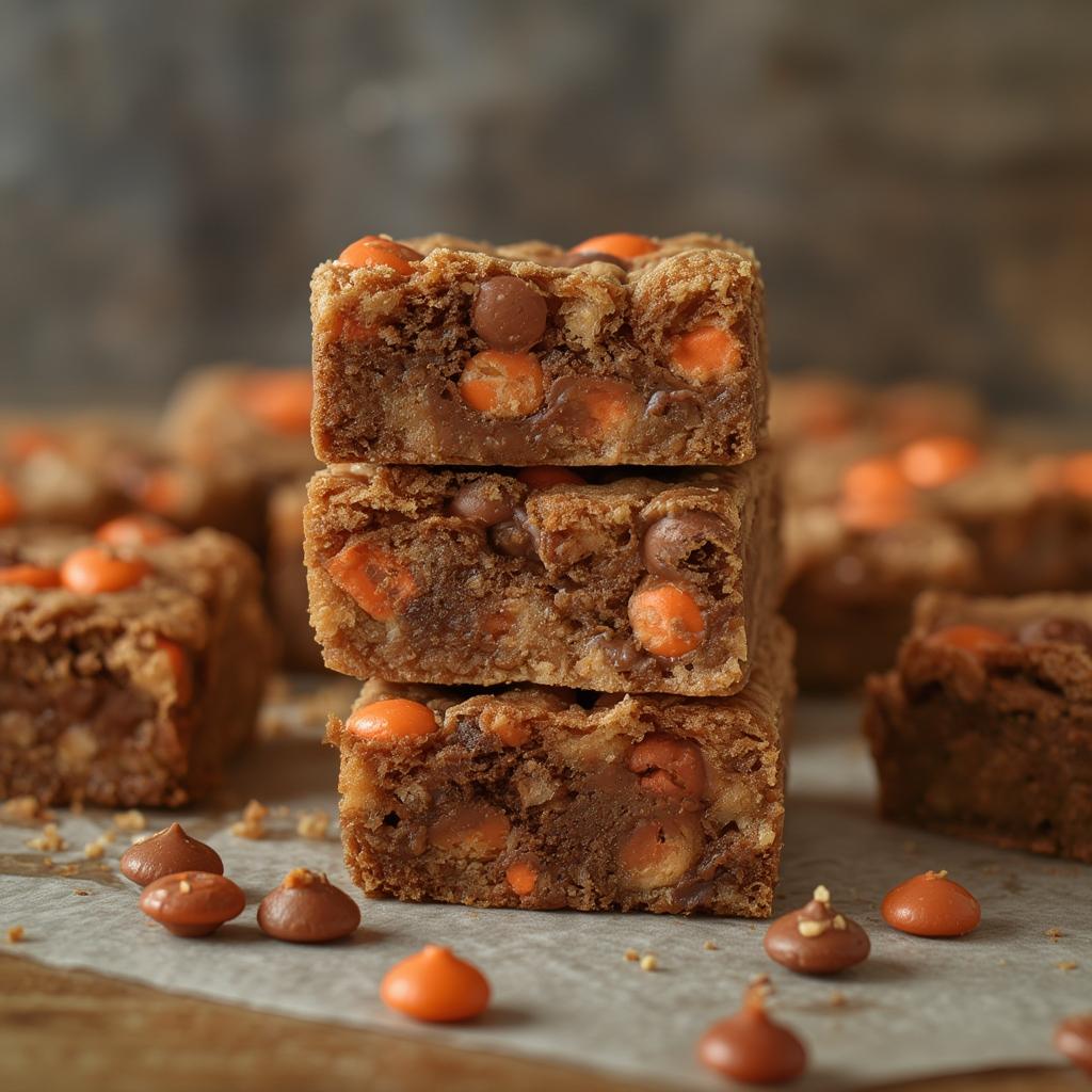 Reeses Pieces Peanut Butter Blondies