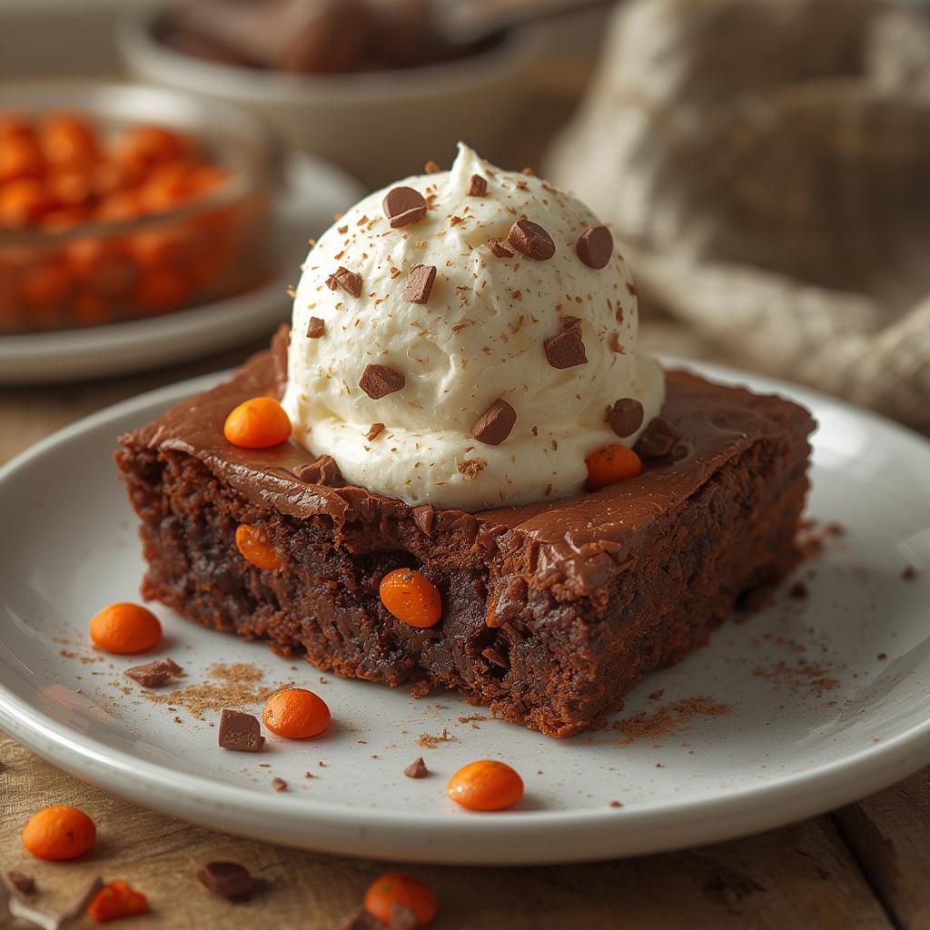 Reeses Skillet Brownie Dessert
