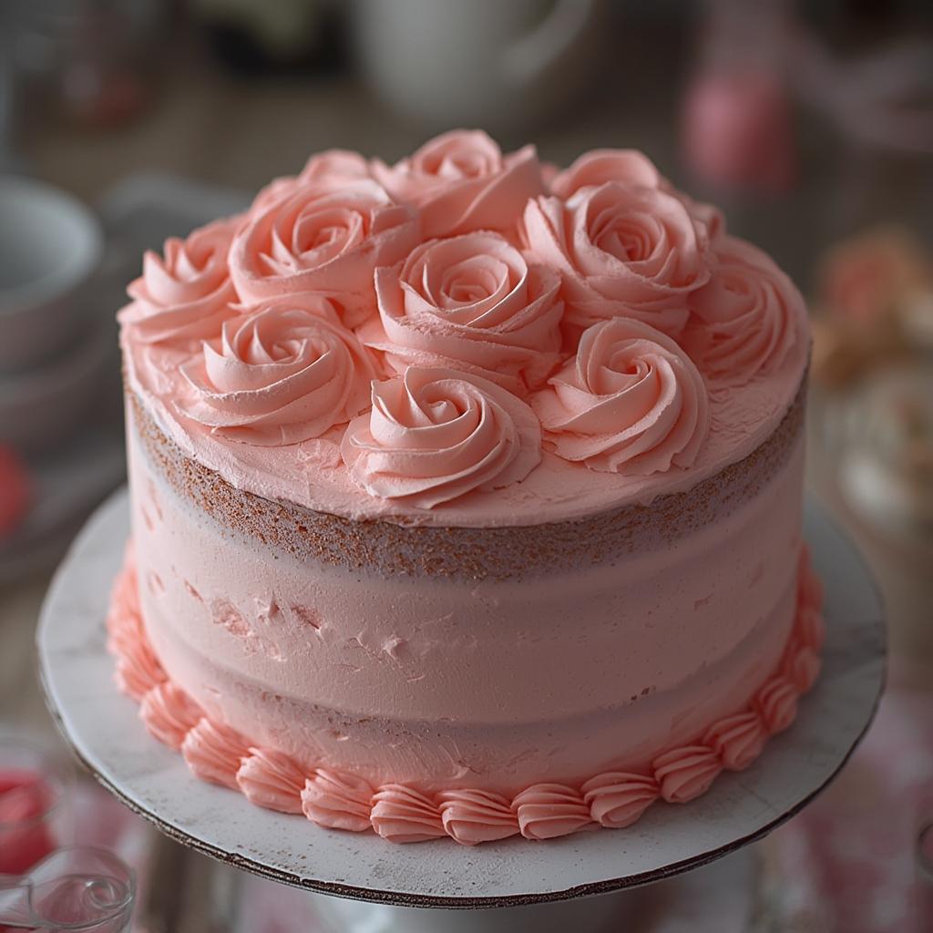 Romantic Rose Fondant Cake