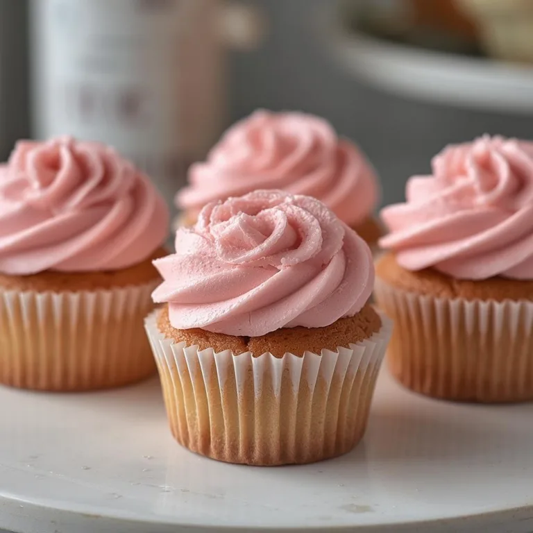 Rose Buttercream Cupcakes
