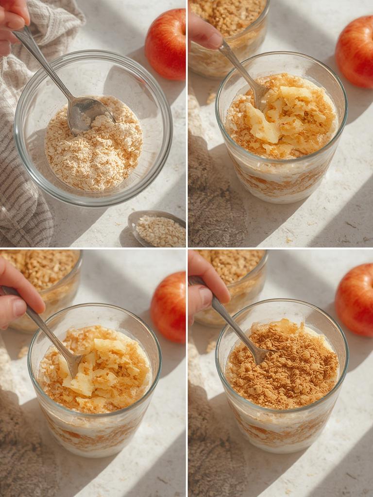 Aesthetic Apple Oatmeal Parfait 2
