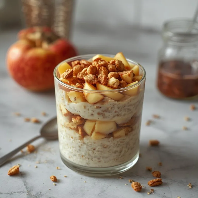 Aesthetic Apple Oatmeal Parfait
