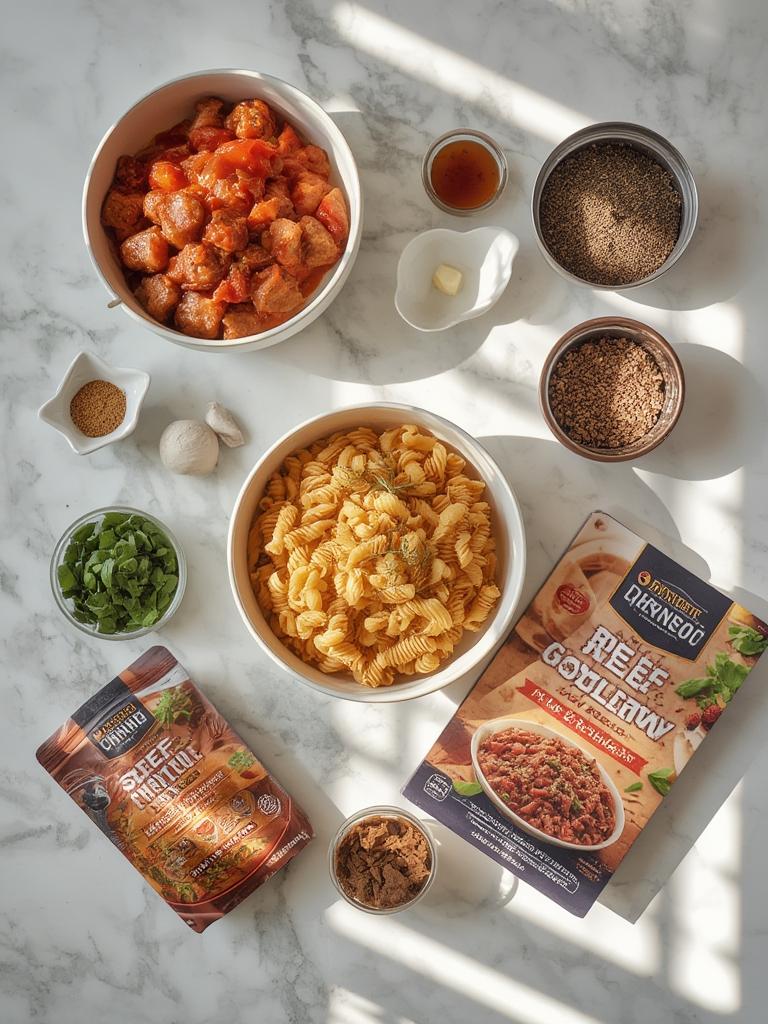 Dump And Go Crockpot Dinners : Hearty Beef Goulash & Macaroni - Easy Weeknight Meals! 2 Beef Goulash with Macaroni 1