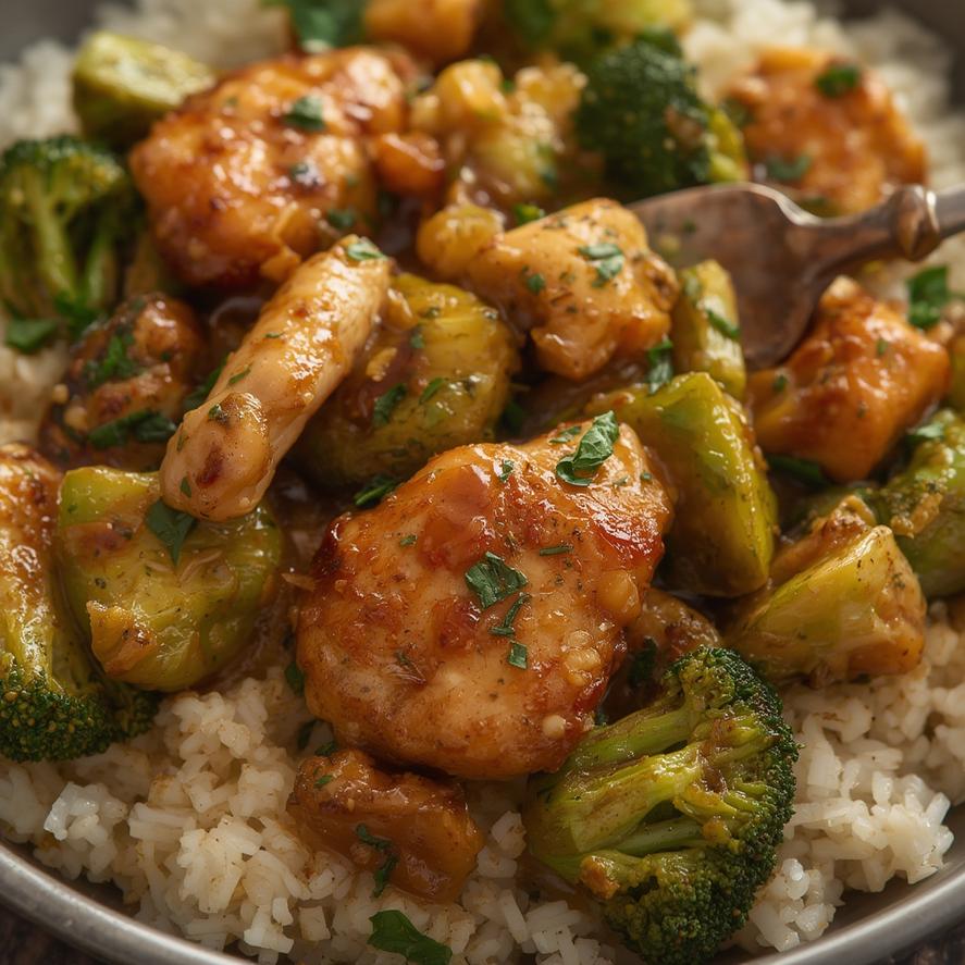 Honey Garlic Chicken close-up