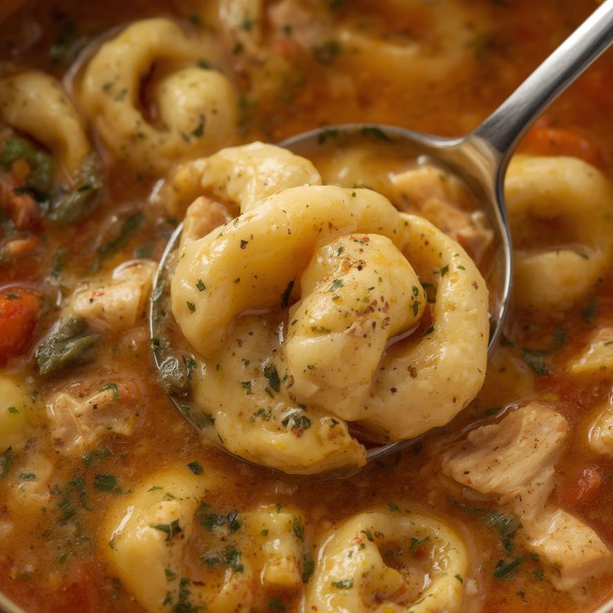 Italian Chicken Tortellini Soup 11