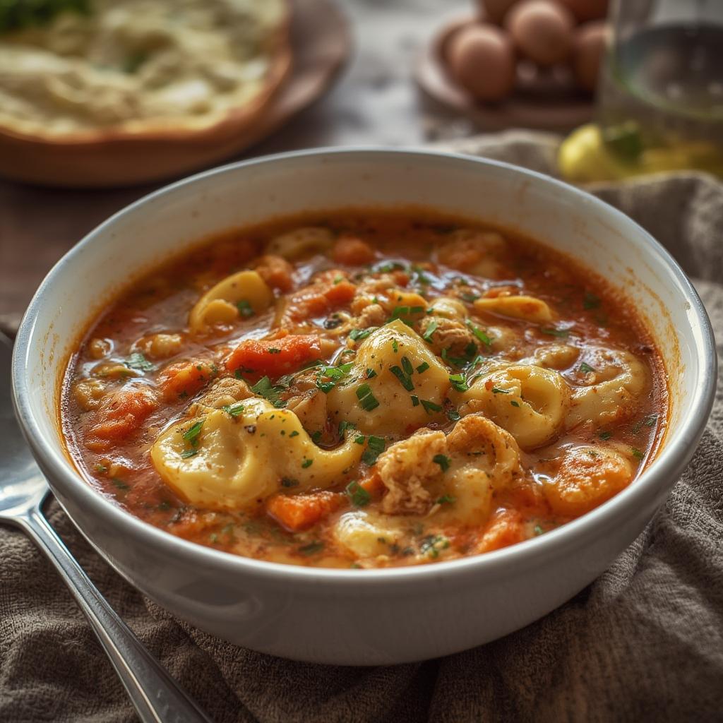 Italian Chicken Tortellini Soup 7