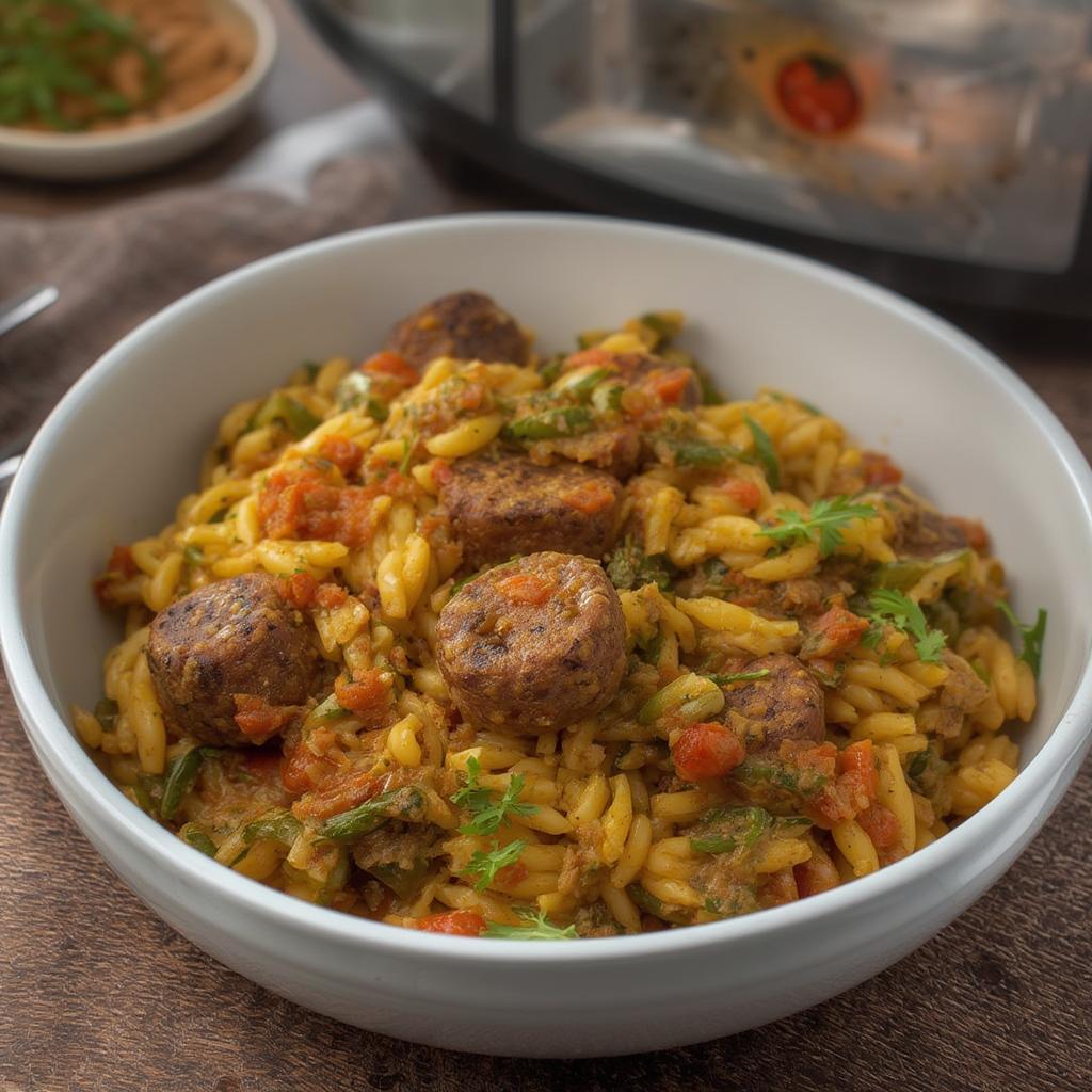 Orzo Sausage Primavera