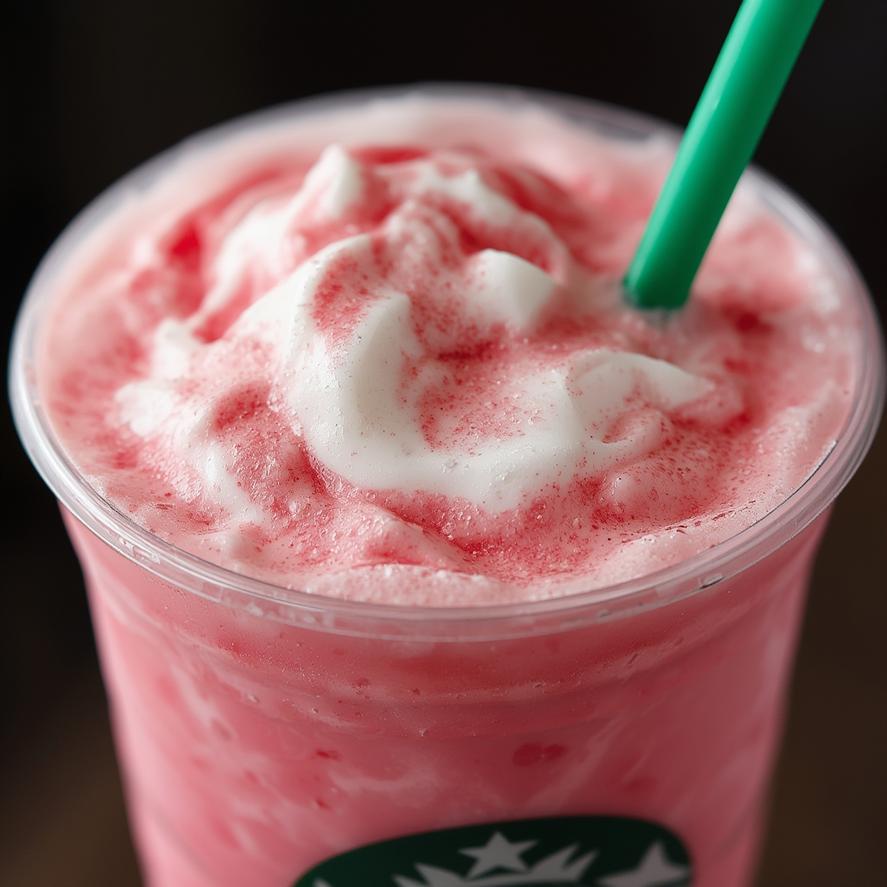 Close-up of Pink Drink with condensation on glass