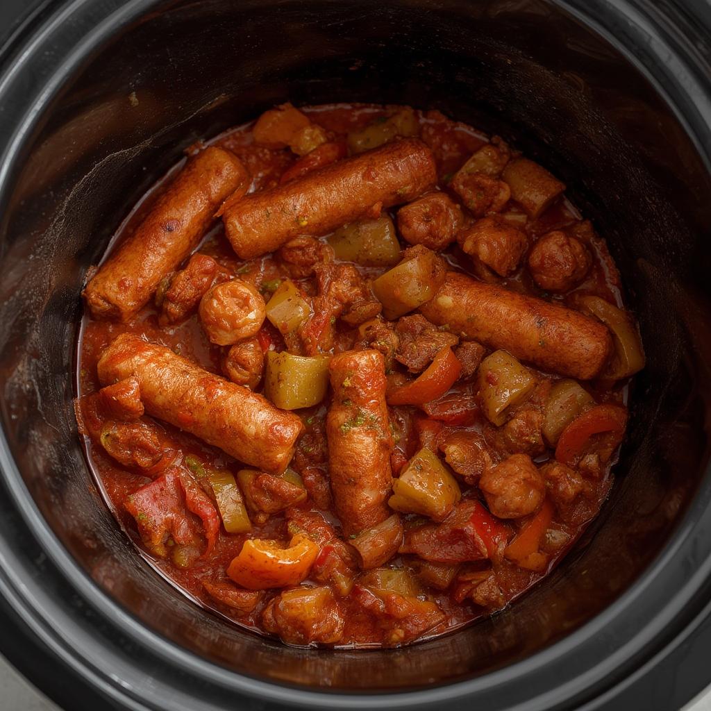 Smoked Sausage and Peppers Foil Pack 7