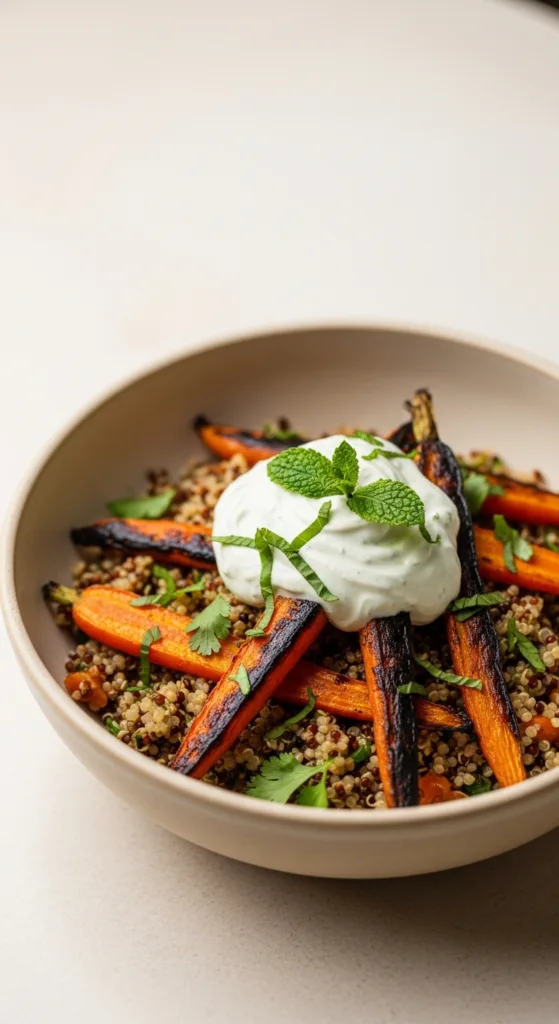 Carrot quinoa bowl with yogurt 4c19303caa